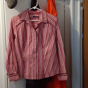 Womans metal button down shirt